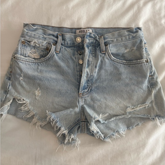 Agolde Vintage Parker Denim Shorts - Picture 2 of 5